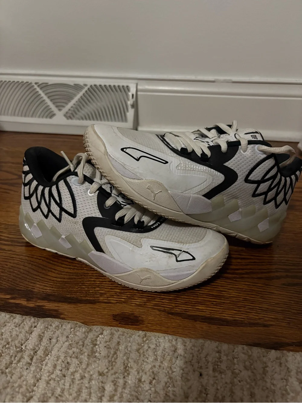 Puma Kids White Black Accent Sneakers